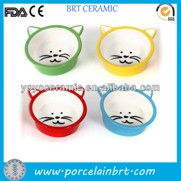 porcelain good wholesale cat shape pet bowl