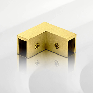 Solid Brass Glass to Glass Sleeve Over Clamps