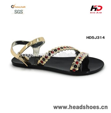 Ladies jelly jeweled sandals