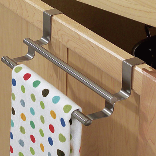 stainless steel over the cabinet towel bar