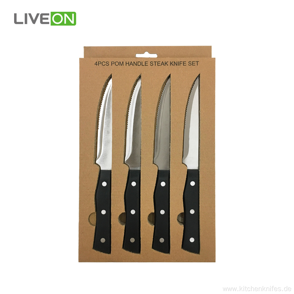 Stainless Steel PP Handle Serrated Steak Knife