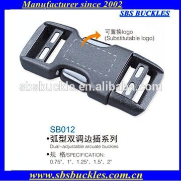 SBS black Dual-adjustable arcuate buckles with plastic SB012