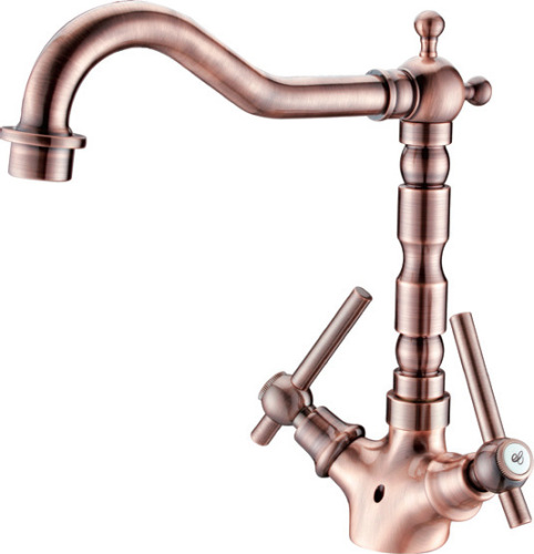 Antique Copper Kitchen Faucet With Purified Outlet