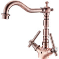 Antique Copper Kitchen Faucet With Purified Outlet