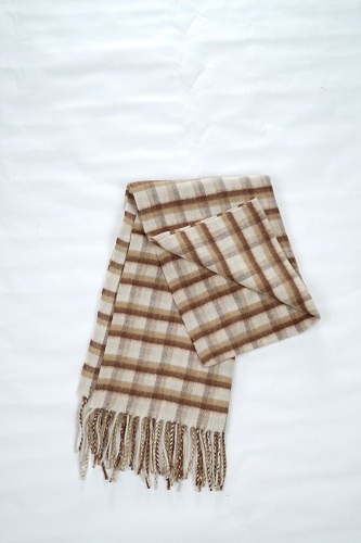 Unisex plaid cashmere scarf