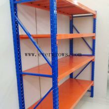 Longspan racking shelving with steel shelf decks