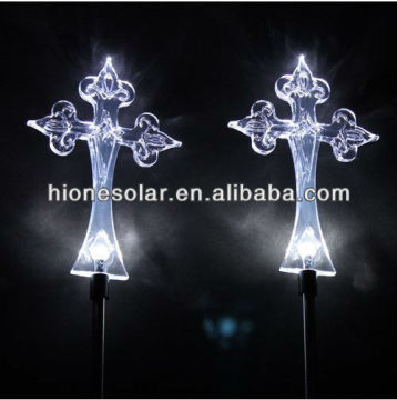 Cross solar light landscape garden stake