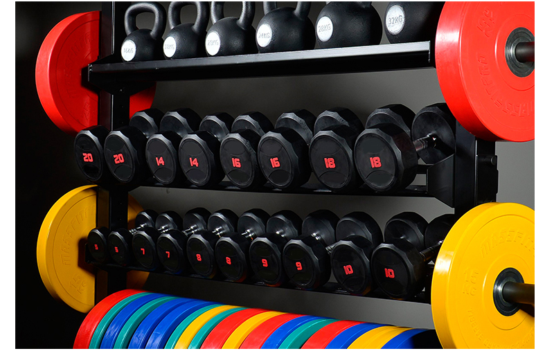 Gym fitness PU Coated Dumbbell Custom commercial use Urethane dumbbell set  sides weight lifting dumbbell