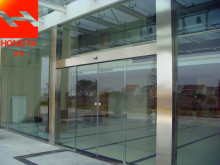 Automatic glass sliding door