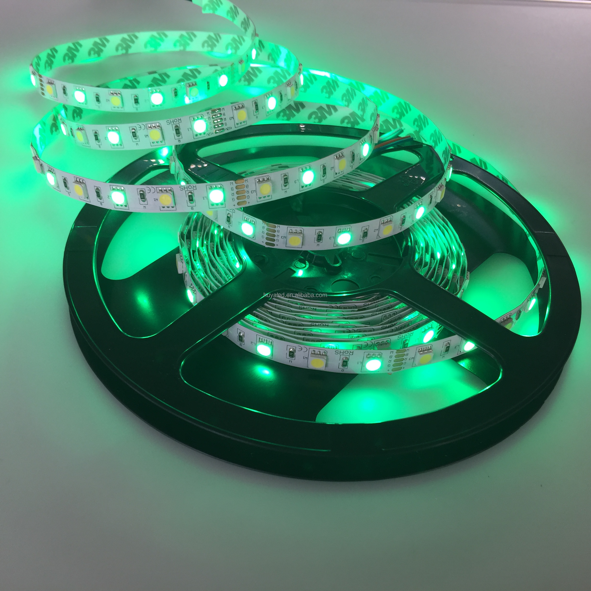 factory directly sell  SMD 5050  RGB + W   72 leds/m DC24V  one or two row 5 colors   led light strip