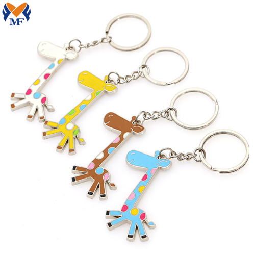 Semester Gift Metal Custom Giraff Form Keychain