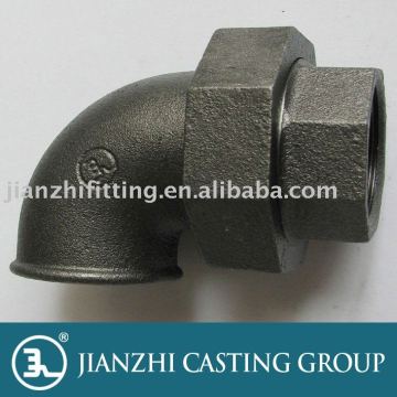 black UNION ELBOW-malleable iron pipe