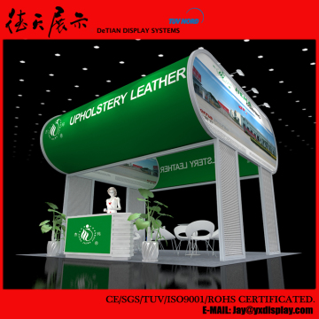 7x4 Curved New Green China Aluminum Square Tube Booth Factory