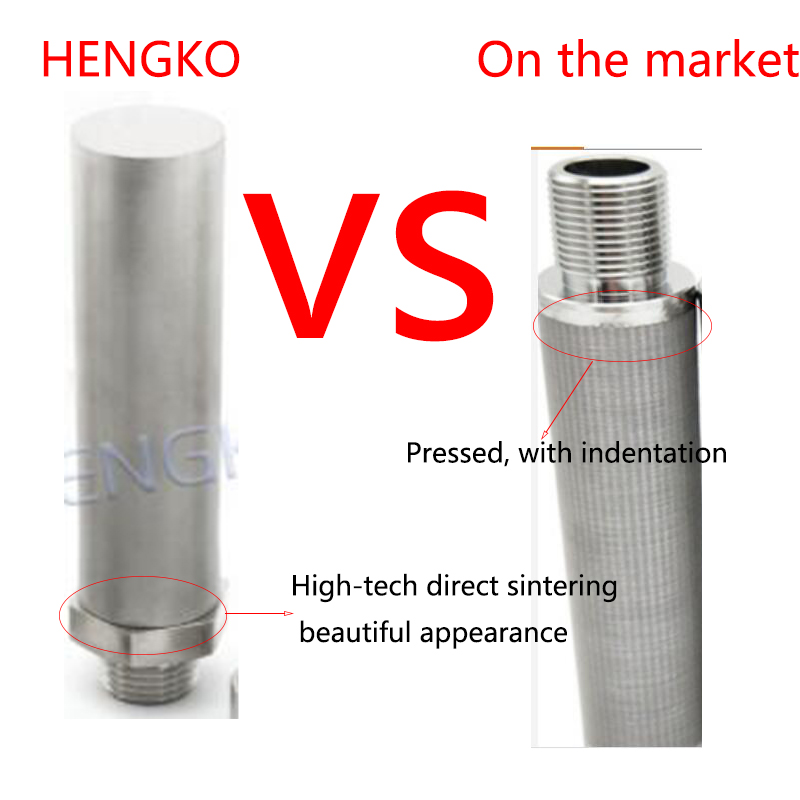 HENGKO sintered micro porous SS 316L stainless steel filter cylinders tube  high-precision filter tube for pharmaceutical