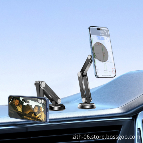 Aluminum Magnetic 360° Swivel Phone Holder for Navigation and Calls