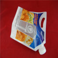 Custom stand-up spout-pouch for sauce-liquid  with handle