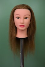 100% natural female training hair mannequin
