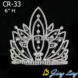 heart and flower crown rhinestone beauty tiara