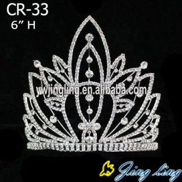 corazón y flor Corona tiara de diamantes de imitación belleza