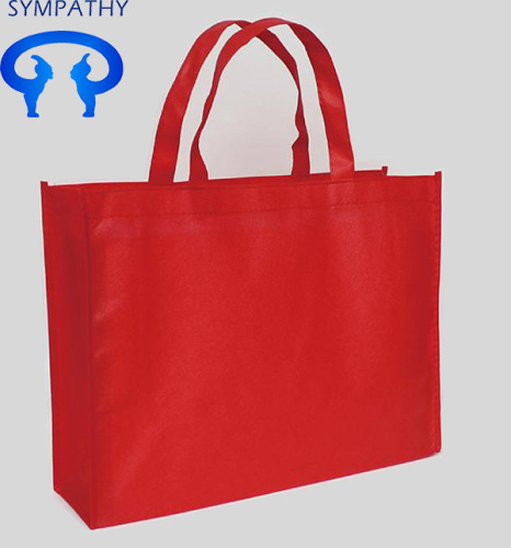 Custom non-woven gift green handbag shopping bag.