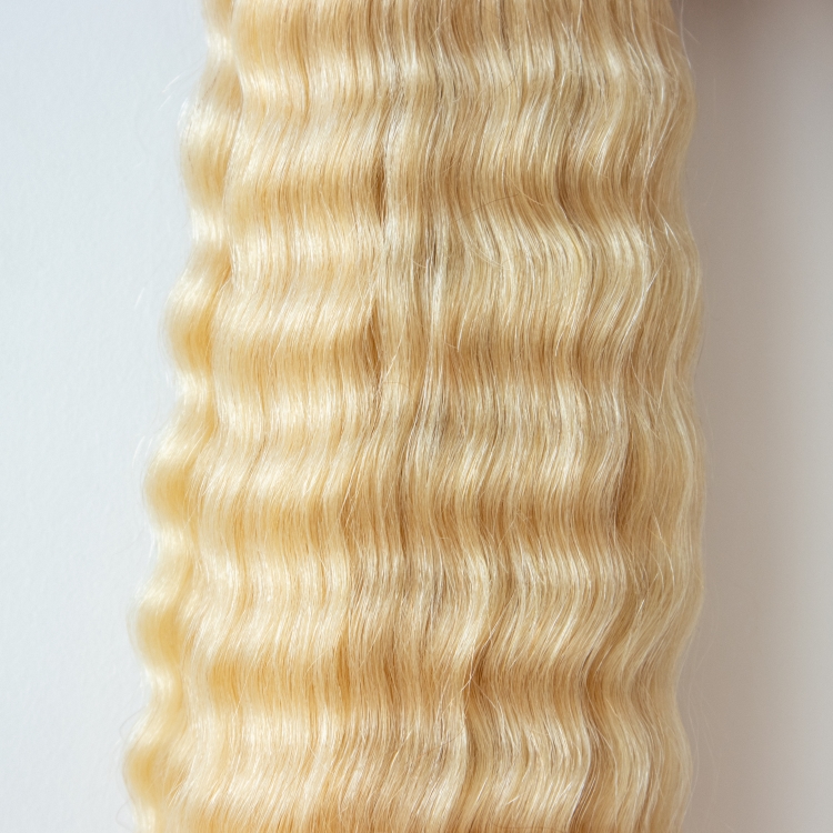 factory supply cuticle aligned Brazilian human hair yellow deep wave body wave 10A bundles