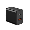 Stock 2-puerto QC3.0 Tipo-C USB Wall Charger Fast