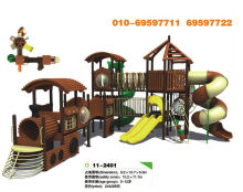 Wooden Train Playground ,train Outdoor Playground 10.2*11.7m