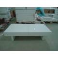 Modern white high gloss extension coffee table