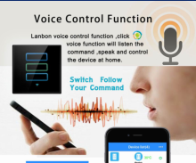 Intelligent wireless touch switch, Voice Control turn on/off light siwtch universal standard