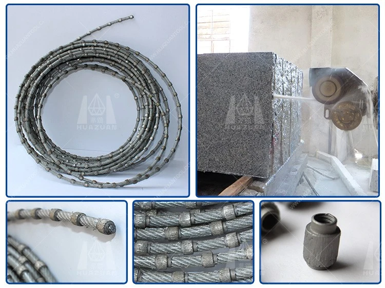 High Cutting Ability Diamond Wire Saw Rope Beads for Marble Stone Processing