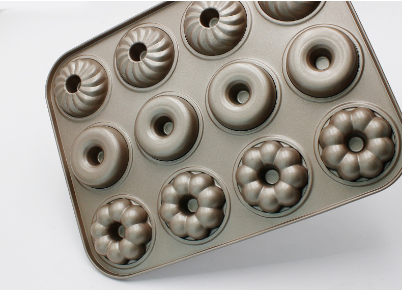 12-cavity carbon steel doughnut cake pan (22)