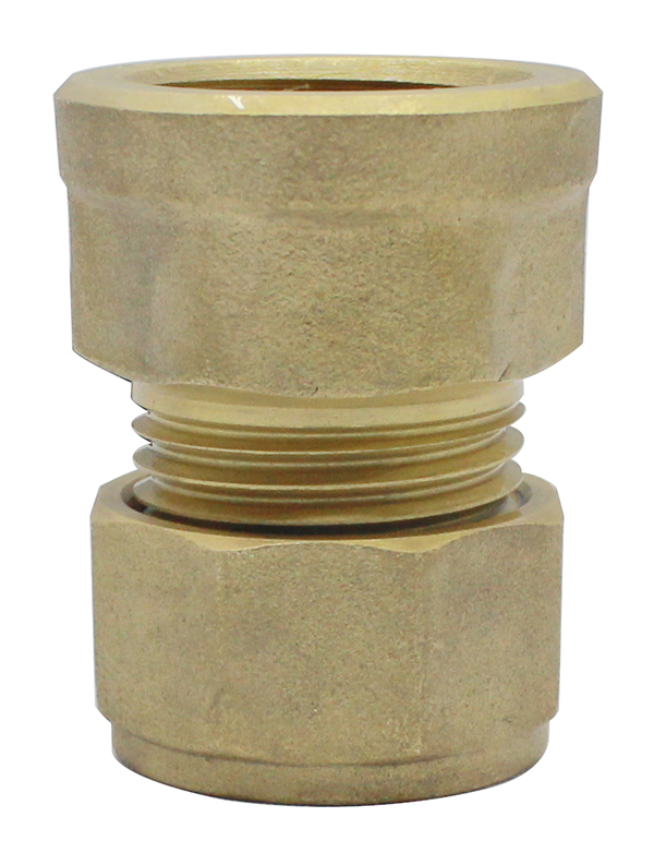 Compression Brass Female Straight Coupler