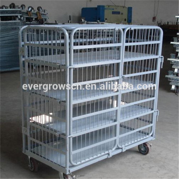 Warehouse rolling wire storage container