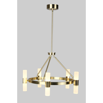 Classical Lighting Fixture 10 LED ALTURAS GOLD Steel Glass Light Chandelier Manufactory
