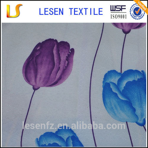 Shanghai Lesen Textile beautiful floral printed satin fabric