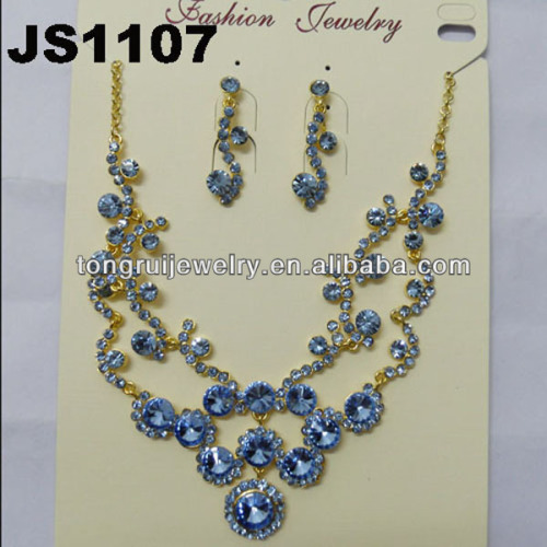 glitter crystal artificial bridal jewellery set