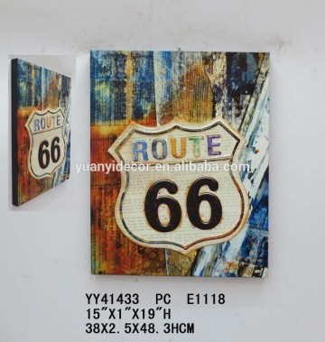 Metal US route 66 wall decor,route 66 tin sign