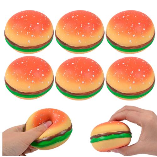 plastic soft TPR material squeeze toys hamburger