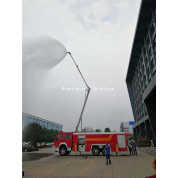 Camión de bomberos teledirigido del brazo de elevación de Sinotruk 6x4