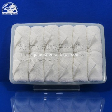 Comfortable white cotton hot towels for restaurants