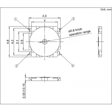 0.55 (H) mm Surface Mount Switch