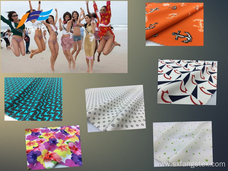 Stretch nylon spandex lycra recycle swimwear fabric