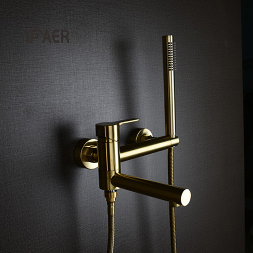 Wall Mounted Shower Faucet Brushed Gold Wall Mounted Shower Faucet Supplier