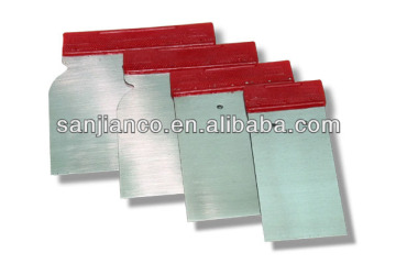 4pc squareedge plastic handle paint scraper