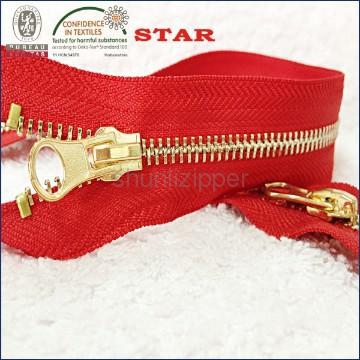 metal brass zipper