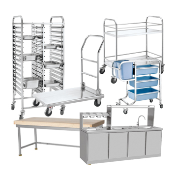 Hotel Restaurant Kitchen Furniture Stainless Steel Work Table Sink and Kitchen Cabinet