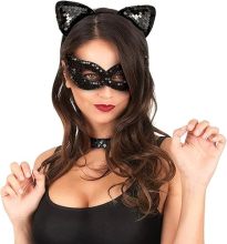 Woman Black Cat Costume set