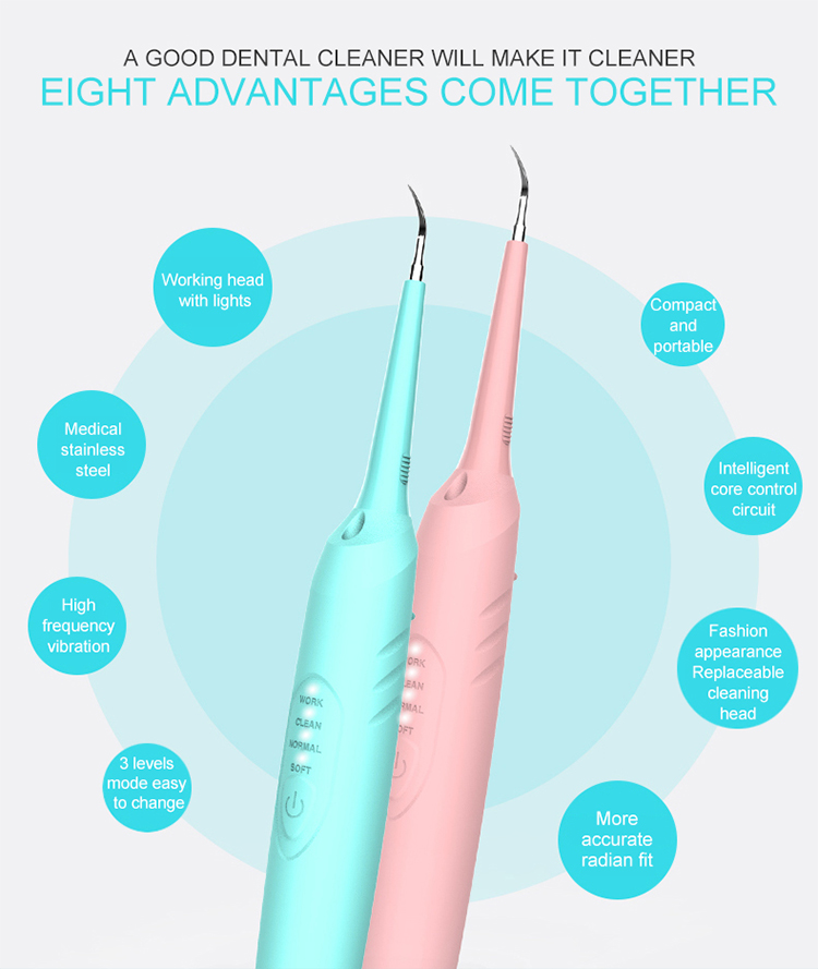 Factory dental teeth cleaner calculus plague remover ultrasonic electric tooth cleaner