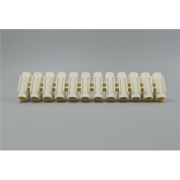 Raised base polyamide steel terminal strips for wiring