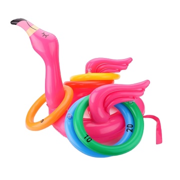 Jeu de lancer d&#39;anneaux gonflable Eastommy Holiday Flamingo